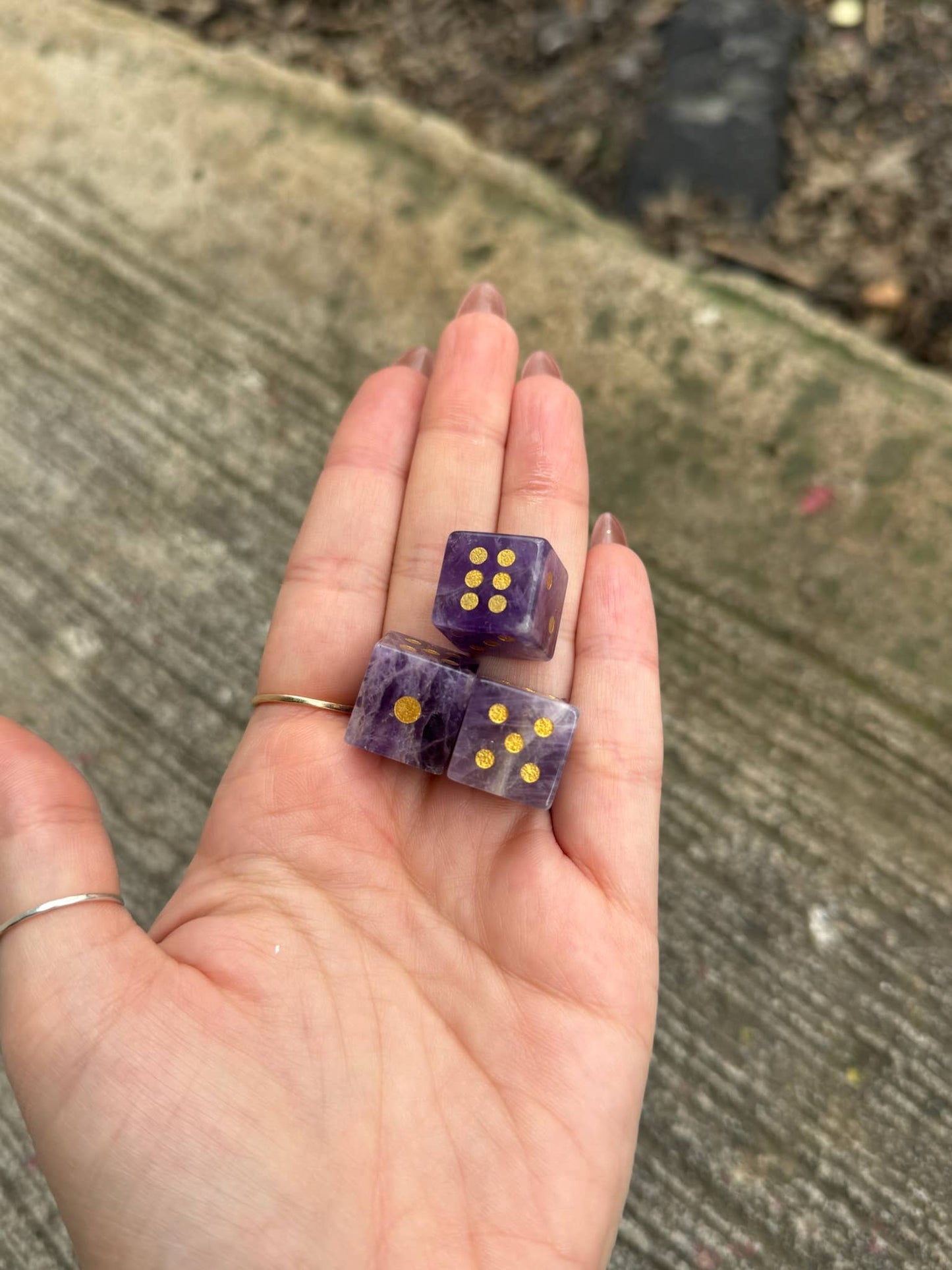 Amethyst Crystal Carved Dice