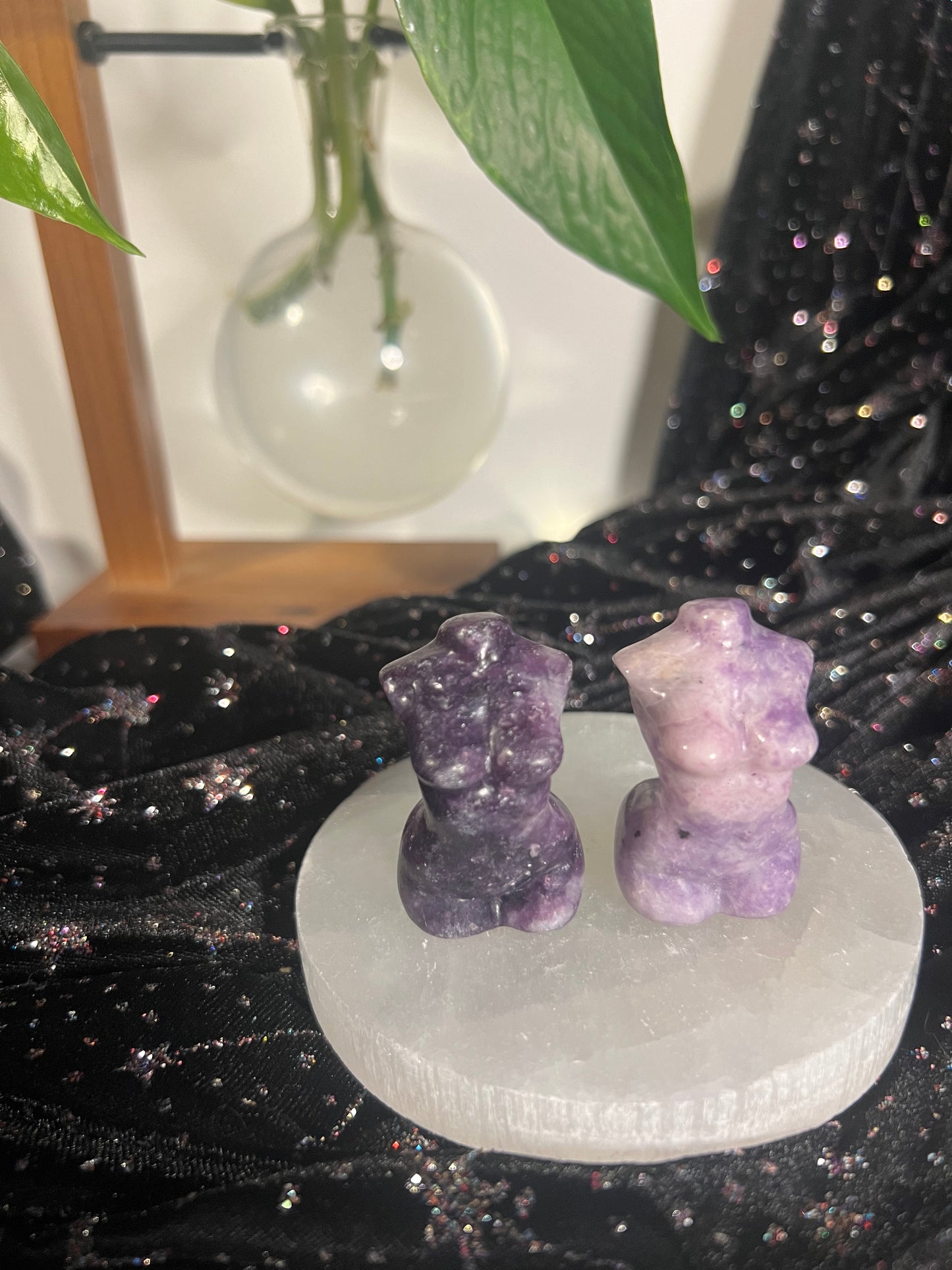 Lepidolite Goddess Figure