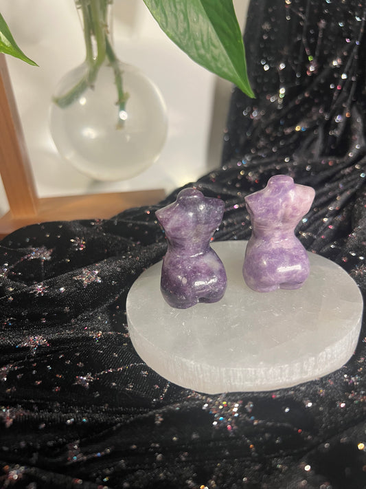 Lepidolite Goddess Figure
