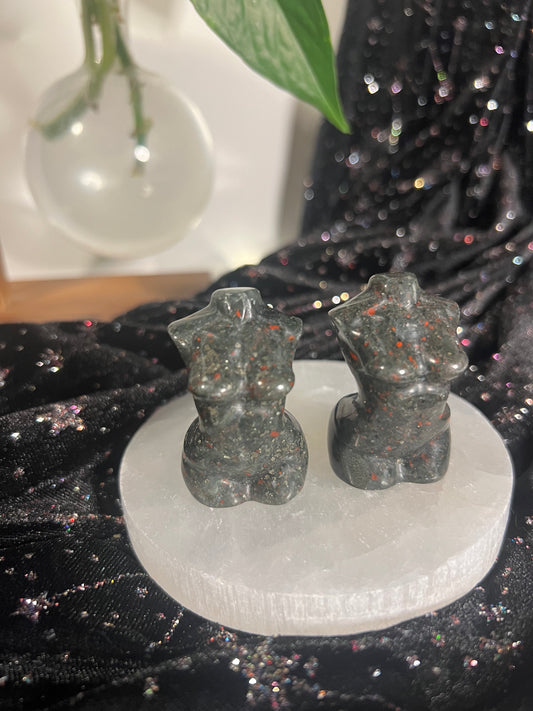 Bloodstone Goddess Figure