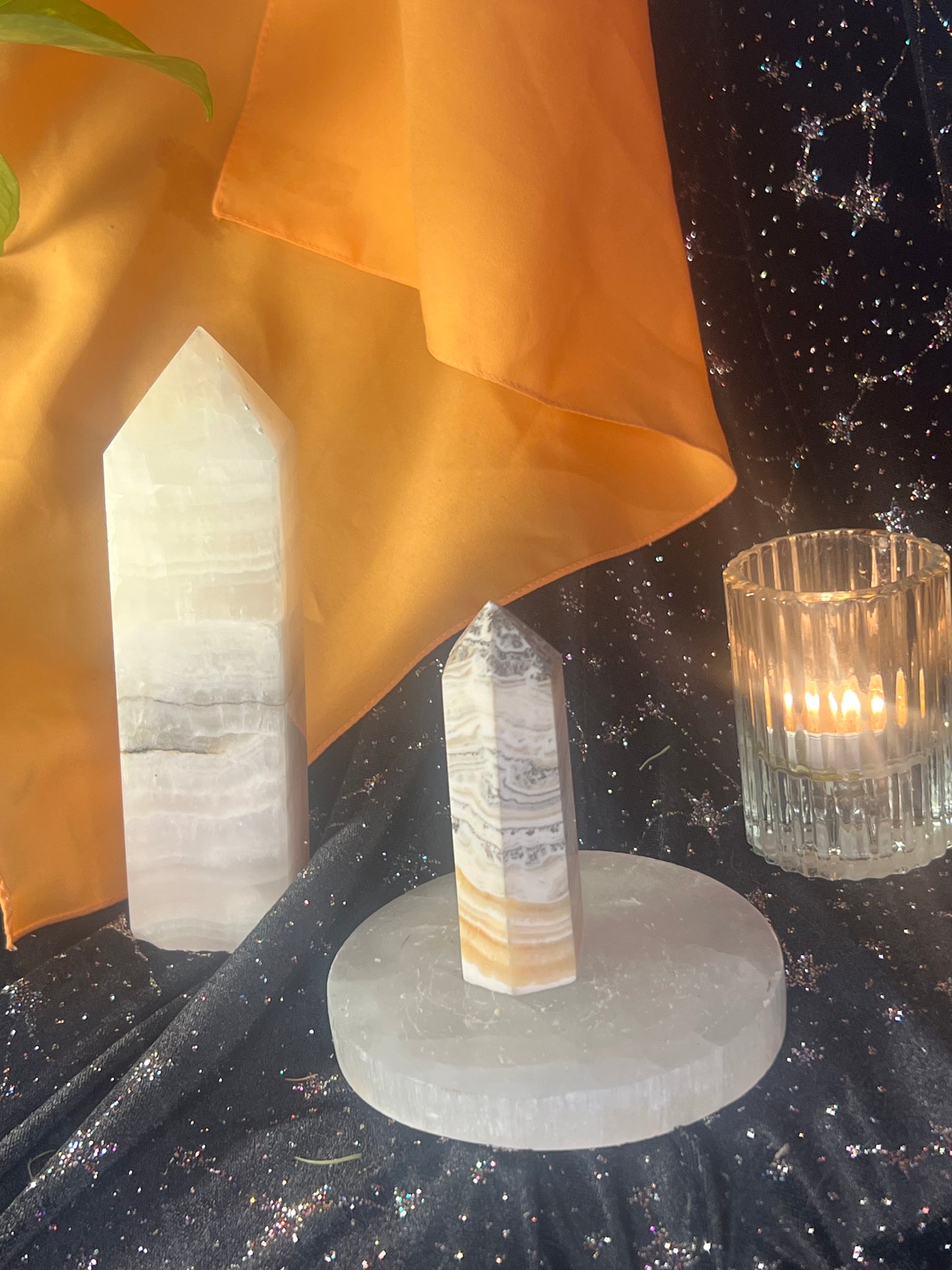 Orange Dendritic Calcite Tower