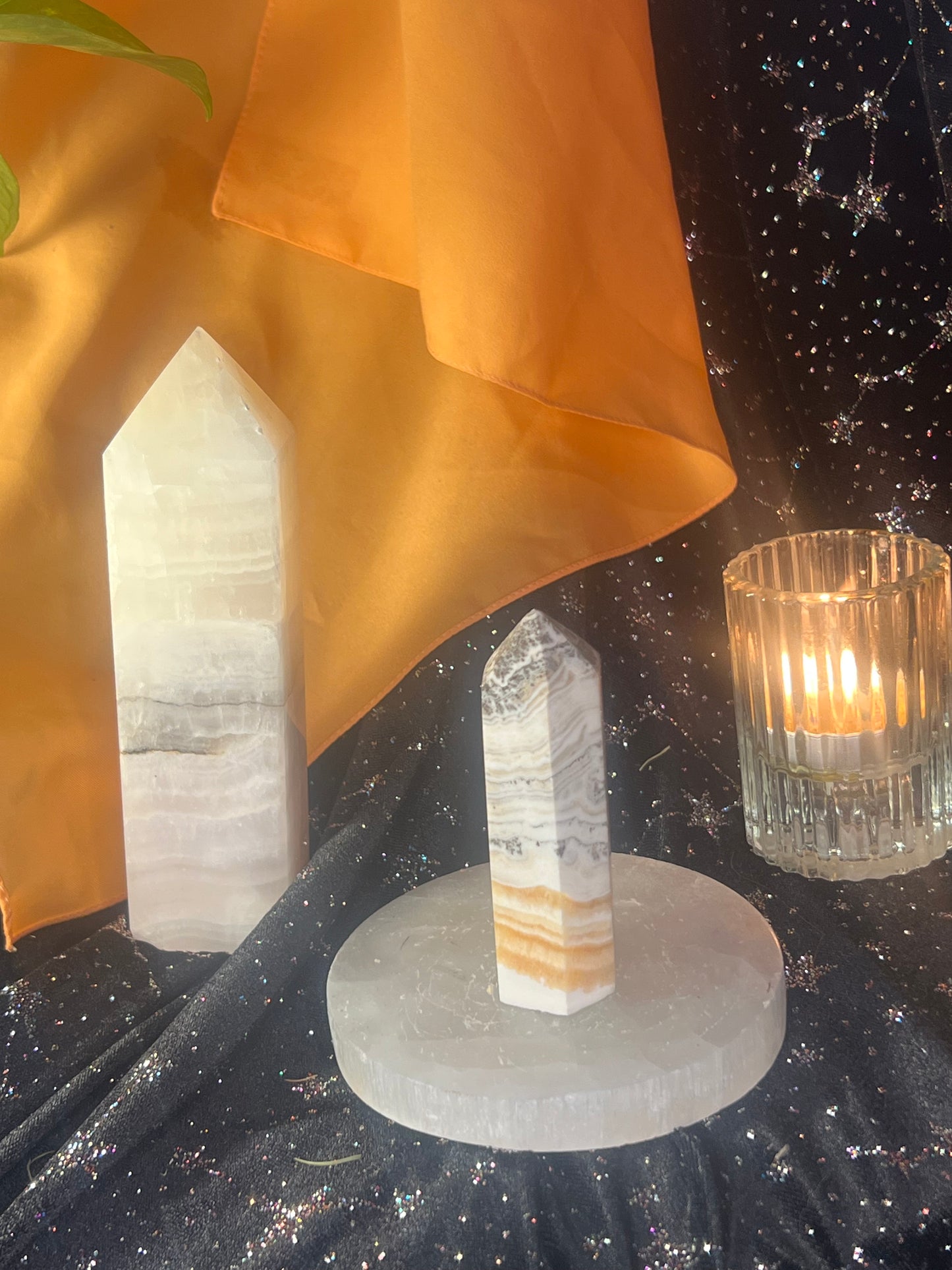 Orange Dendritic Calcite Tower