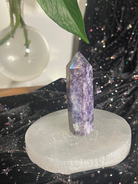 Angel Aura Lepidolite Tower