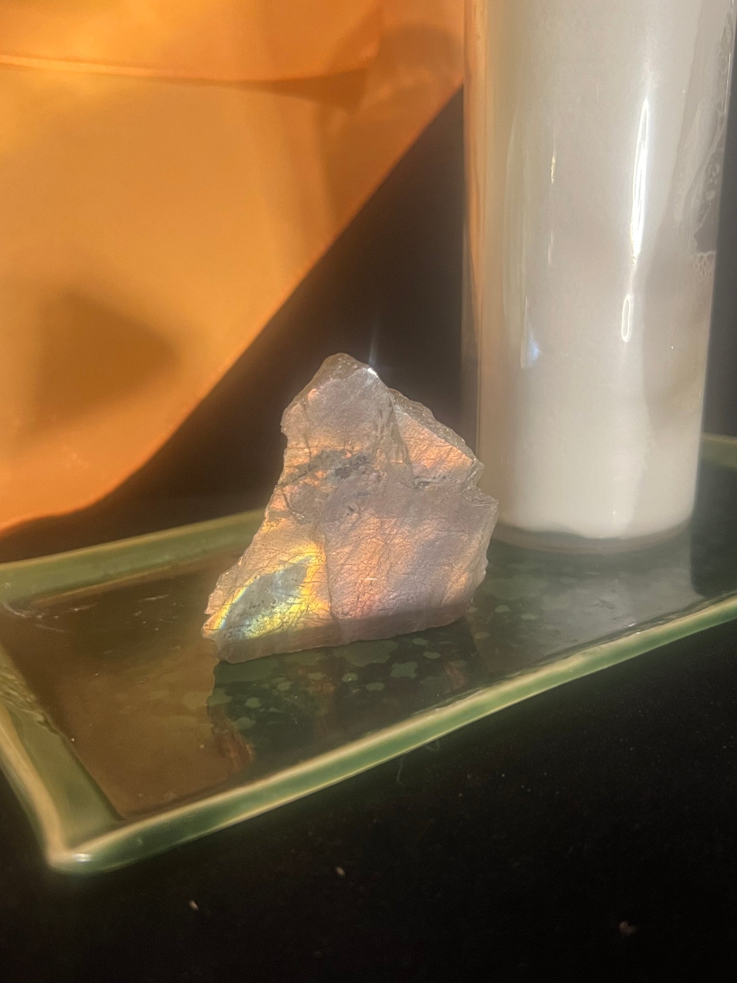 Pink Labradorite Slab