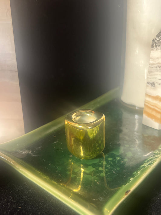 Ceramic Chime Candle Holder - Gold