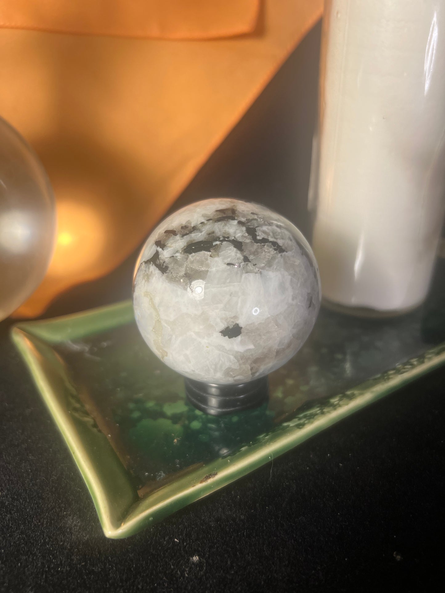 Rainbow Moonstone Sphere B