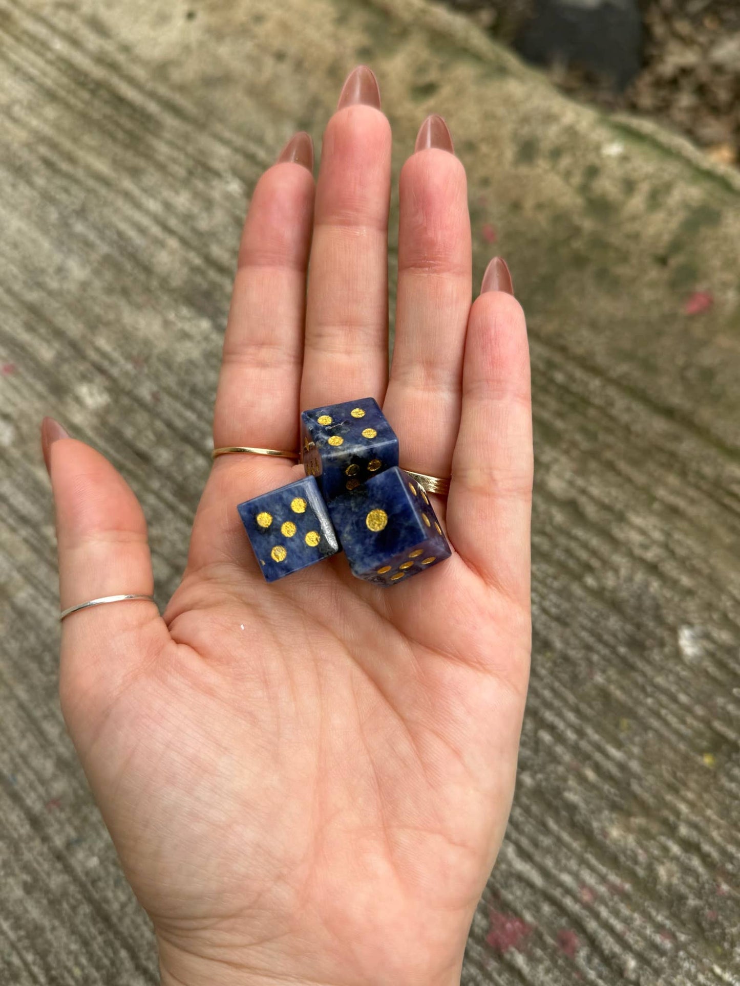 Sodalite Crystal Carved Dice